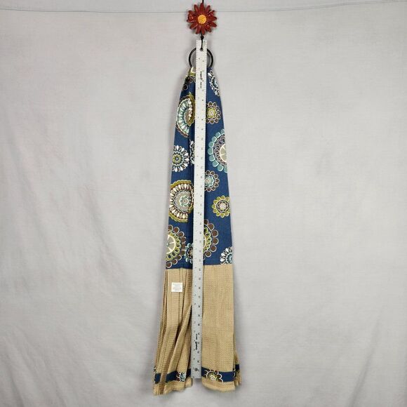 Kitchen Towel Boa Demdaco Blue Tan Floral Country Traditional New - Picture 5 of 7